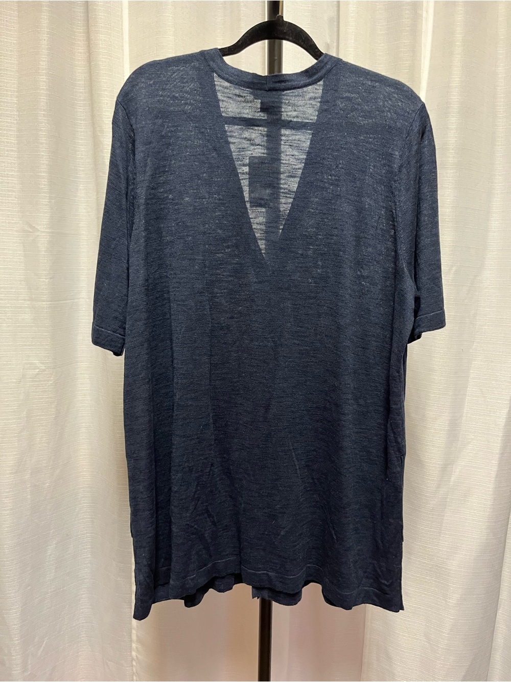 J Jill Womens Sweater Blue Cardigan Tunic Linen Blend NWT | size XL - Picture 3 of 4